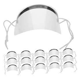 WOONEKY 50pcs Hair Styling Accessories Waterproof Haircut Shield for Adults Plastic Shower Visor Cover Mask