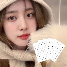 5-Pack Beauty Mark & Point Tattoo Stickers for Makeup Black/ONE SIZE 2ea