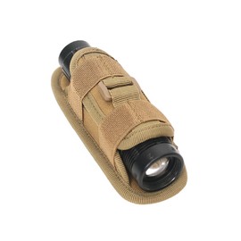 NUZAMAS Flashlight Holder Tactical Torch Holster Molle LED Torch Holster Pouch Case with 360 Degree Rotatable Clip for Outdoor Camping Hiking Khaki