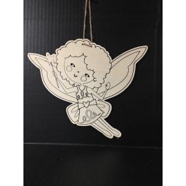 Celebrate It Easter Fairy Wooden Hanging Plaque 10” X 9” Celebrate It Craft New
