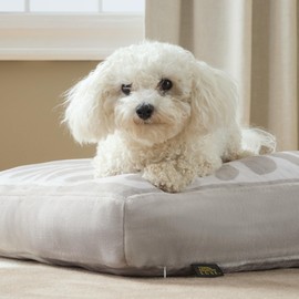 TOWN & COUNTRY LUXE CuddleTown Matisse Everwash® Pillow Pet Bed, Water Repellent Floor Pillow, Machine Washable Cover, Soft & Calming, Taupe, Small 28"x22"x4"