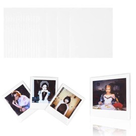 Baskiss 100 Packs Kpop Polaroid Sleeves, Ultra Clear and Thick Sleeve 200 Microns Protectors Cover, Perfect Protective Sleeve for Kpop Standard 72x86mm Square Polaroid, Unsealable (100P - 76x89mm)