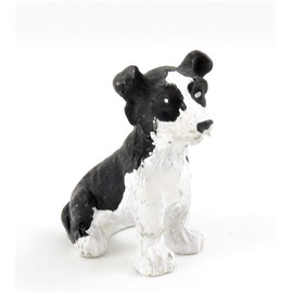 Melody Jane Dolls House Young Border Collie Sitting Pet Sheep Dog Miniature 1:12 Accessory