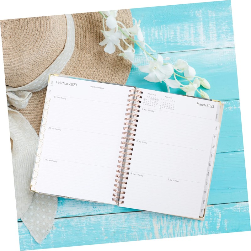 KICHOUSE Schedule Notebook Coil Binding 2023 Year Budget Planner English