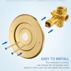Shower Handle Cover Plate, Brushed Gold,for One-Handle Tub and Shower
