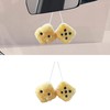 Couslcd Pair Fuzzy Plush Dice for Car Mirror, 2.75'' Retro