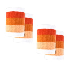 BESPORTBLE 2pairs Cotton Sweat-Absorbent Wristbands for Exercise Yoga and Gym Workouts Lightweight and Breathable Wrist Straps for Men Women Coral Red