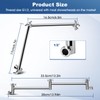Gugxiom Shower Head Extension, 46 cm Adjustable Shower Arm, Tool-Free
