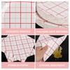 BORAENDEY 200PCS Red and White Plaid Party Supplies Serve 50,