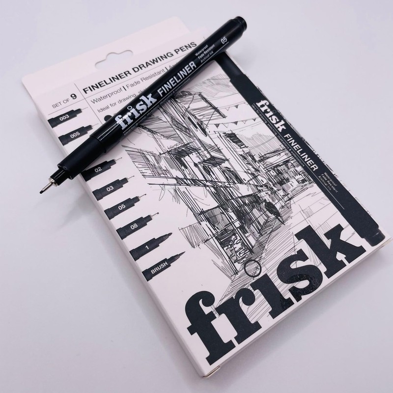 Frisk Fineliners Black Set of 9