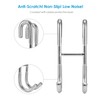 Simtive Shower Door Hooks (3-Pack), Towel Hooks for Bathroom Frameless