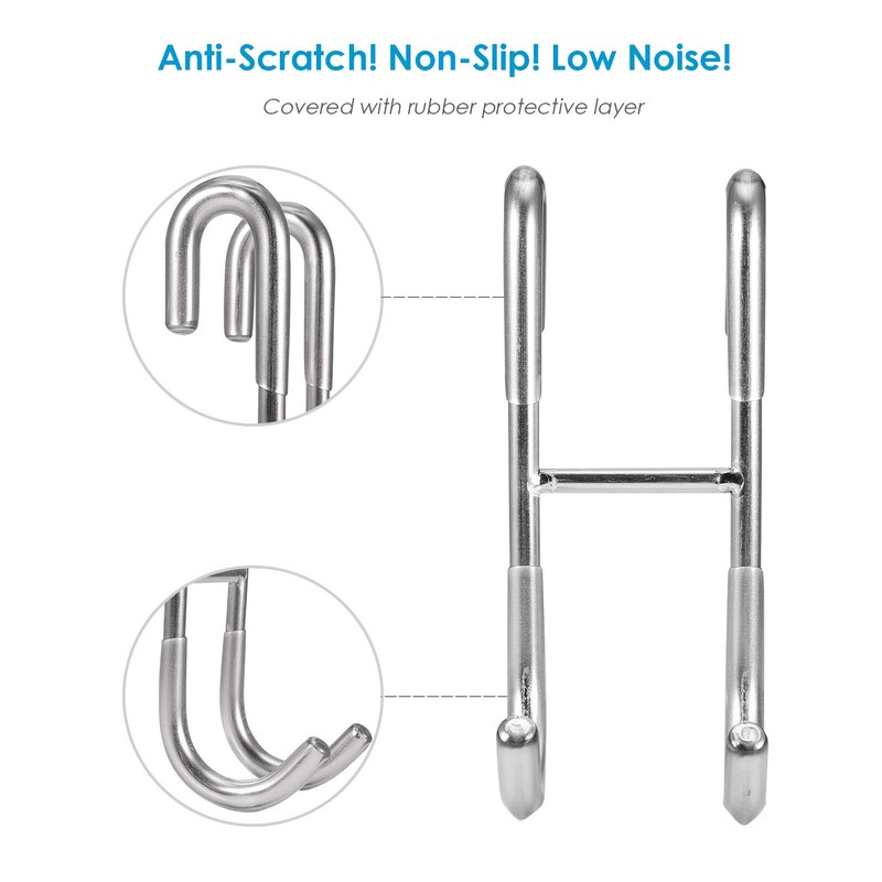 Simtive Shower Door Hooks (3-Pack), Towel Hooks for Bathroom Frameless