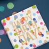 Caspari Happy Birthday Confetti Paper Cocktail Napkins - 80 Count