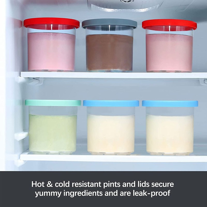 Ice Cream Pints Transparent Reusable Pints Homemade Ice Cream Container