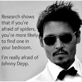 Funny John Depp  refrigerator magnet 3 1/2 x 4 1/2 "