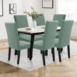 Ystyle Stretch Chair Covers, Set of 2, Chair Covers, Elastic, Removable, Washable, Universal Covers for Chairs, Chair Covers for Hotel, Banquet, Kitchen, Restaurant, Wedding Party, Green