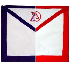 PAST HIGH PRIEST & PAST ILLUSTRIOUS MASTER & ROYAL ARCH CHAPTER & COUNCIL Machine EMBROIDERY APRON - REVERSIBLE (Lambskin)