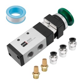 Antrader 1/4"NPT Air Hand Lever Operated Valve Pneumatic Solenoid Valve Manual Control Push-Pull Pneumatic Lever Operated Manual Switch Valve Set of 1