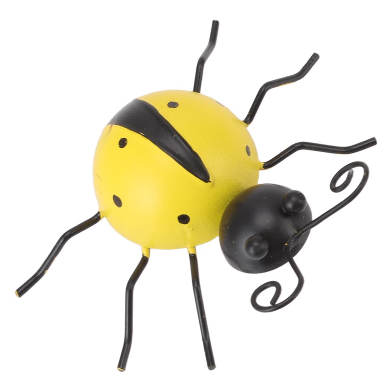 4Pcs Ladybug Wall Decor Lady Bug Ornament Wrought Iron Insect