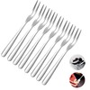 8Pack SUS304 Stainless Steel Mini Fruit Fork,Two Prong Fork, Appetizer
