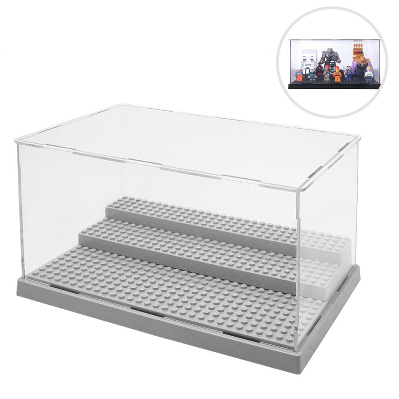 3 Steps Display Case Acrylic Box Dustproof Display Case for