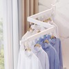 ZdwCyl Clothes Drying Rack Wall Mounted,Drying Rack Clothing,Clothes Hanging Rack,Retractable,Collapsible(Tri-Fold),