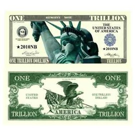 Trillion Dollar Novelty Bill With Bill Protector