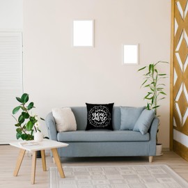 You are Inspiration Christian Bible Verse Throw Pillow Covers 18x18 inch Christian Gifts for Women Girl，Catholic Gifts Spiritual Gifts for Women，Inspirational Religious Gifts for Women Girl（black）