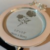 IELEPHONIX 3.5 * 3.5inch Pink Enamel Mini Round Picture Frame,Bow