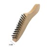 Small Narrow Wooden Wire Scratch Grout Brush Tool Stainless Steel