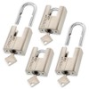 Zarker J45S keyed Alike Padlocks, Heavy Duty Stainless Steel Shackle