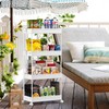 SPACEKEEPER Storage Cart, 4-Tier Mobile Shelving Unit, Bathroom Rolling Cart