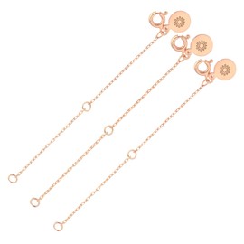 Einzelstück® Necklace Extension, Extension Chain, 925 Sterling Silver, Silver Chain Extension, Length 7 cm, Handmade Unique with Decorative Pendant (Silver), Sterling Silver