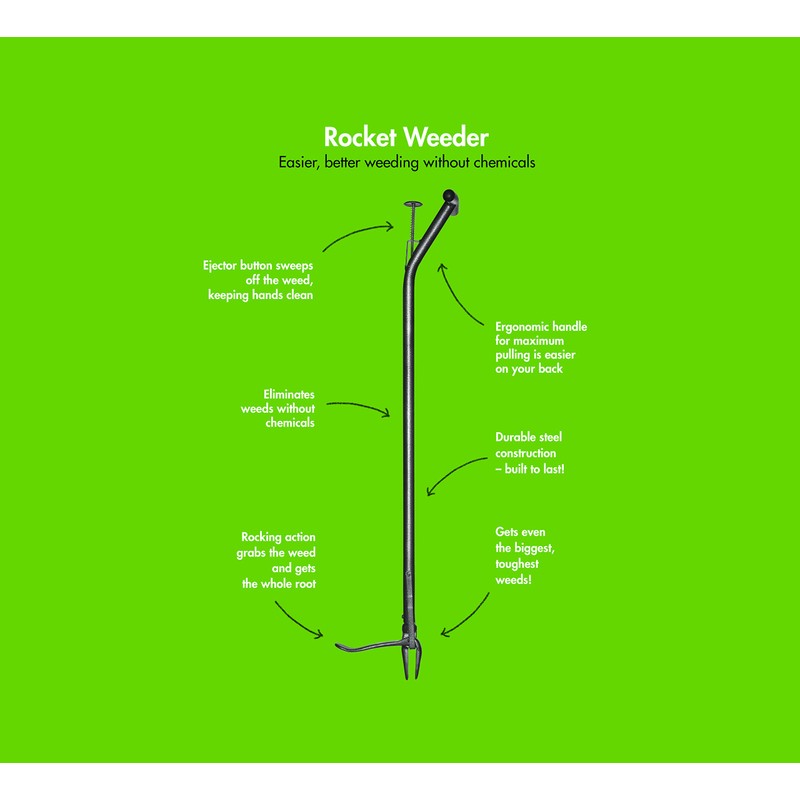Yard Butler Rocket Weeder Weeder W/Hand Ejector, IRKT-1000 - Stand-Up