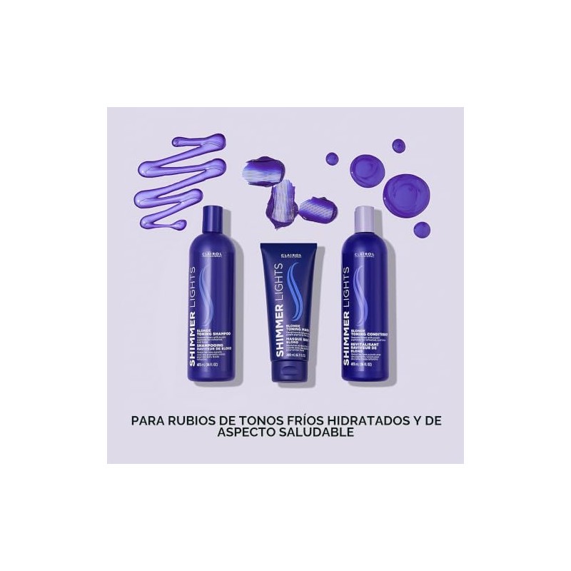 Clairol Shimmer Lights Shampoo Conditioner 2 Ounce (59ml) Travel Size