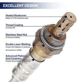 O2 Sensor de oxígeno aguas arriba abajo – Reemplazo para Honda CRV 2007 2008 2009 2.4L L4 – Sensores O2 reemplaza 234-9062 234-4359 2PCS