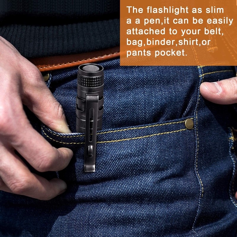 LED Pocket Pen Light Flashlight Small Mini Handheld Penlight with