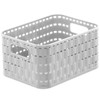 Rotho Country storage basket in rattan look, plastic (PP).