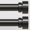 2 Pack Modern Black Curtain Rods Set for Windows 28