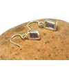 Art Gecko Amethyst 925 Sterling Silver Rectangular Purple Gemstone Drop