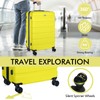 AnyZip Luggage PC ABS Hardside Lightweight Suitcase with 4 Universal