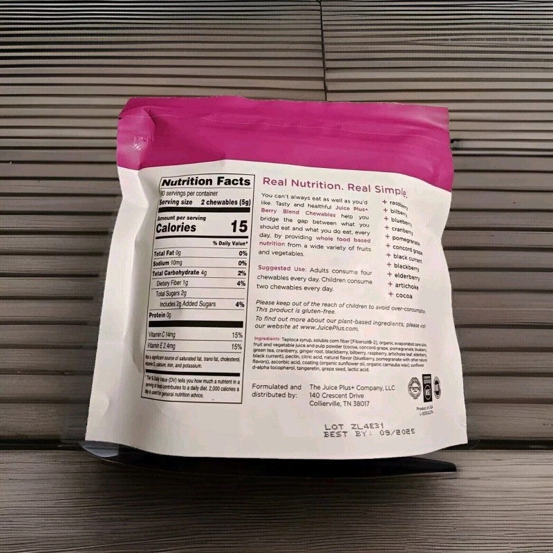 Juice Plus 120 Soft Chewables Gummies Berry Blend 09/2025