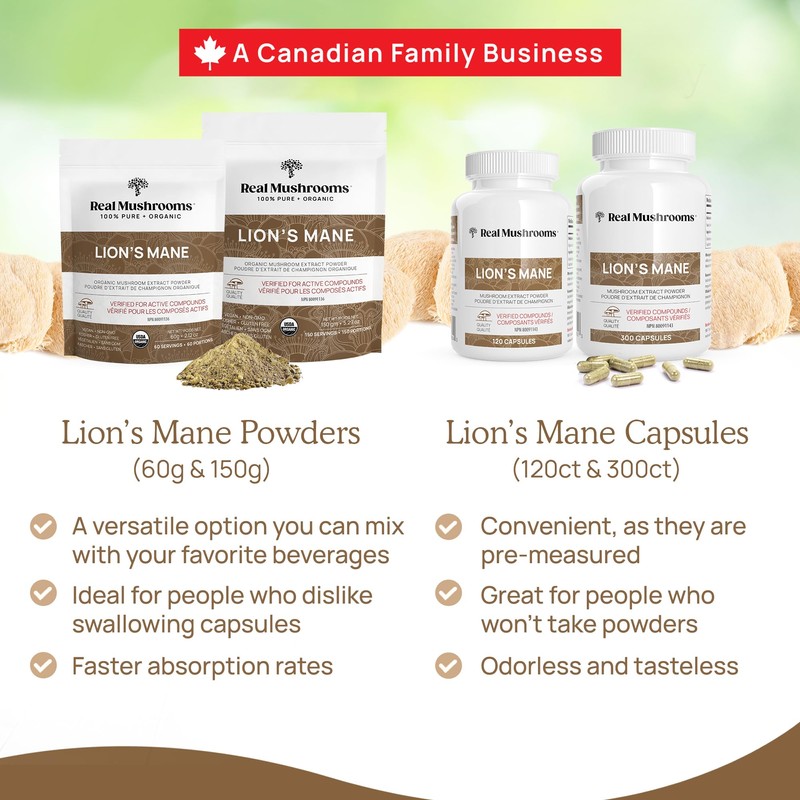 Real Mushrooms Real Mushrooms Lions Mane Powder - Organic Mushroom