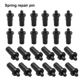 HARSKIYER 24Pcs Cabinet Door Repair Pins, Damper Replacement Pins Spring Loaded Furniture Fittings Connector Telescopic Pins Plastic Blind Repair Pins for Kitchen Cabinet Doors, Black, 7.5mm