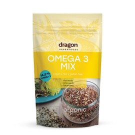 Dragon Superfoods Omega 3 Mix-Chia Protein, Leinsamen & Hanfsamen. 100% Bio, Roh, Vegan und Gluten free - 200g