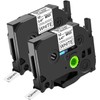 NineLeaf 2PK 12mm Label Tape Compatible for Brother P-Touch TZe-S231