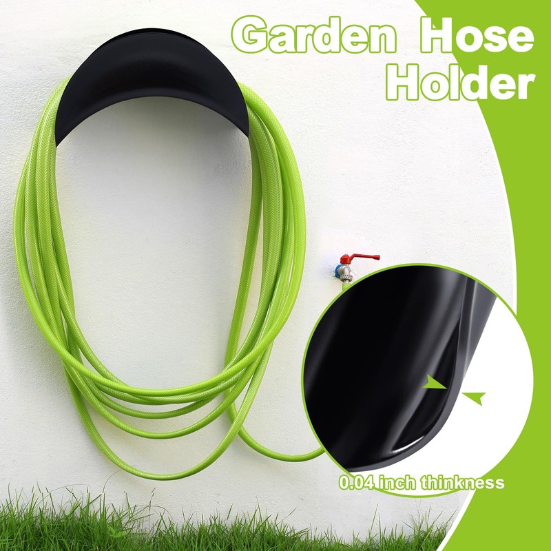 Thyle 6 Pcs Heavy Duty Wall Mount Garden Hose Holder,