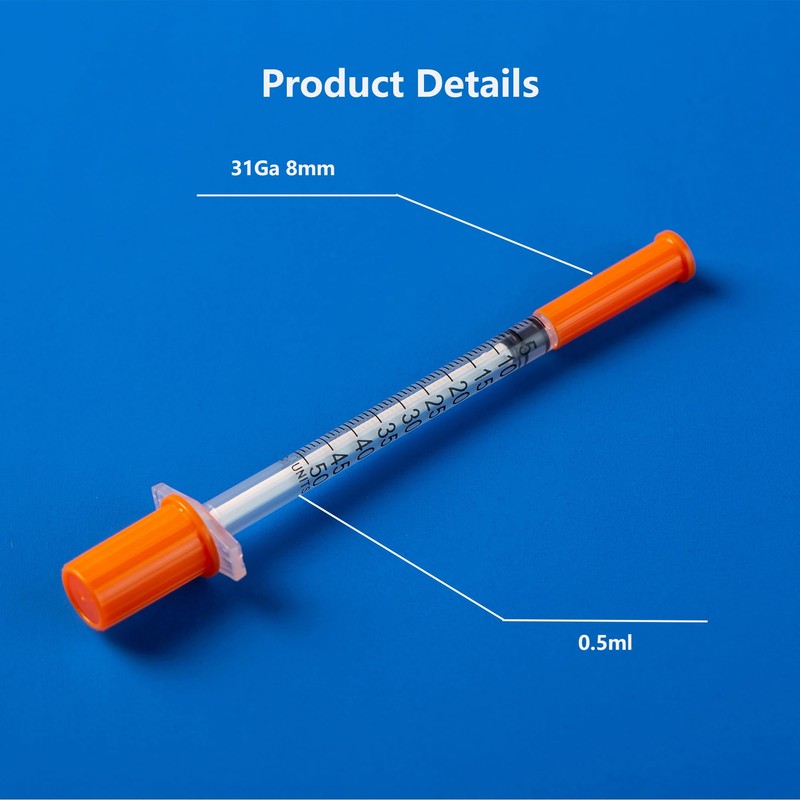 20pcs/Pack 0.5ml/CC Plastic Dispensing Measuring Tool with 31G (8mm), Multiple