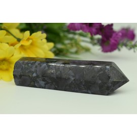 Nature's Enlightenment Indigo Gabbro Crystal Point Wand