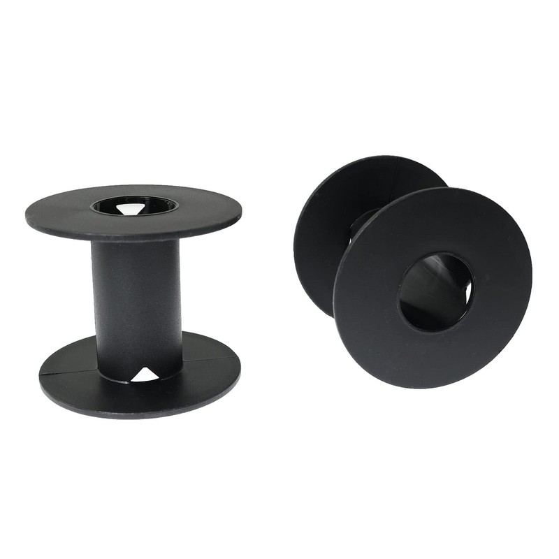 Plastic Spool RLECS 6pcs 71mm Black Bobbin Empty Spools for